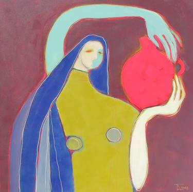 Original Expressionism Women Paintings by Tatjana Auschew