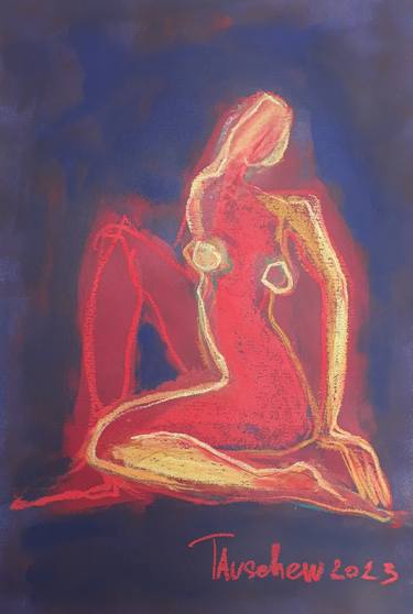 Print of Expressionism Nude Drawings by Tatjana Auschew