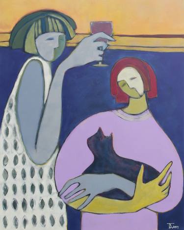 Print of Expressionism Women Paintings by Tatjana Auschew