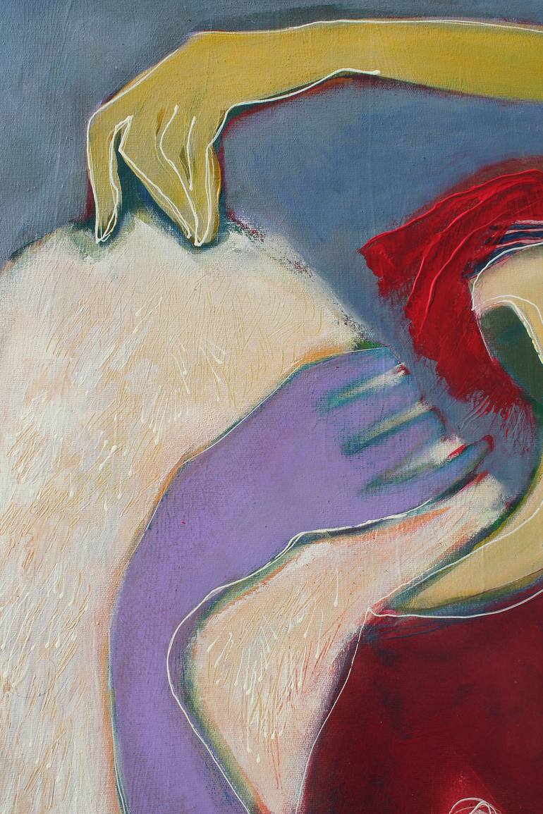 Original Expressionism Women Painting by Tatjana Auschew