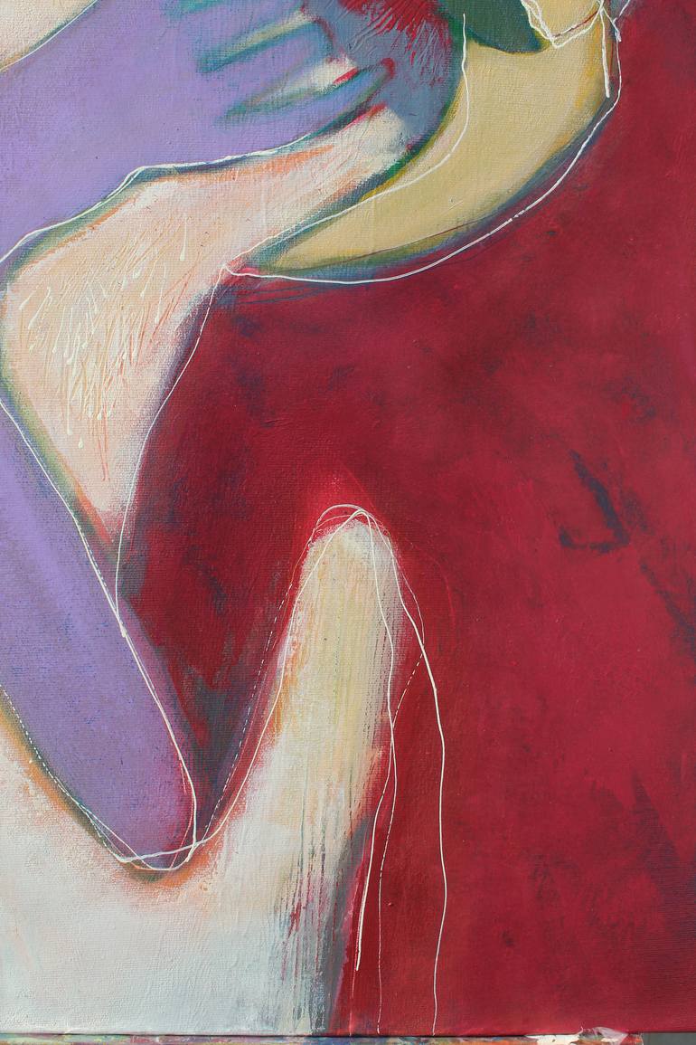 Original Expressionism Women Painting by Tatjana Auschew