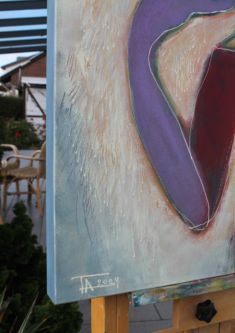Original Expressionism Women Painting by Tatjana Auschew