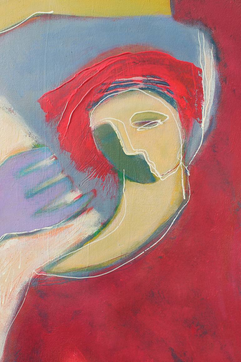 Original Expressionism Women Painting by Tatjana Auschew