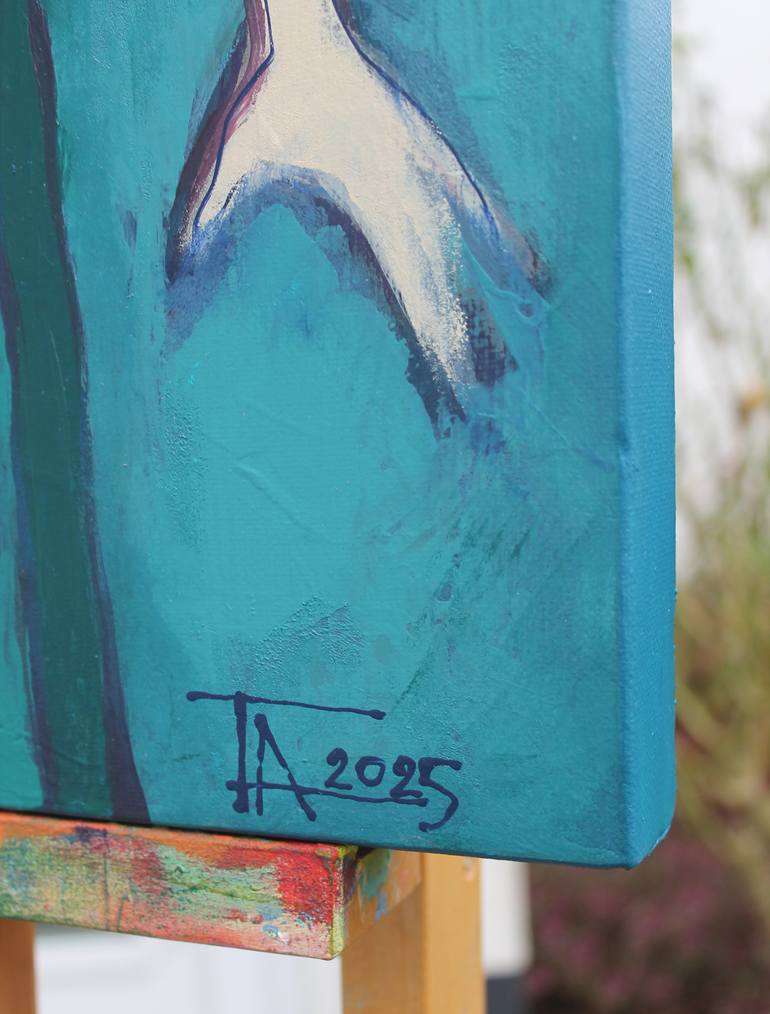 Original Expressionism Women Painting by Tatjana Auschew