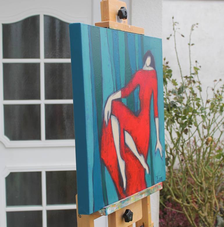 Original Expressionism Women Painting by Tatjana Auschew