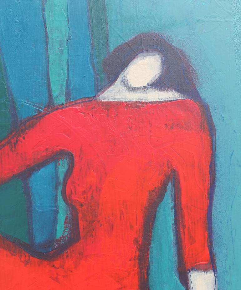 Original Expressionism Women Painting by Tatjana Auschew