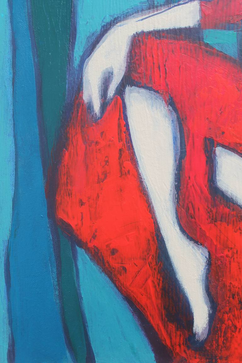 Original Expressionism Women Painting by Tatjana Auschew