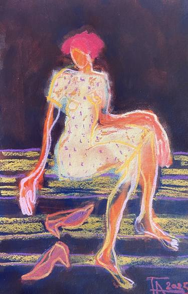 Original Contemporary Women Drawing by Tatjana Auschew