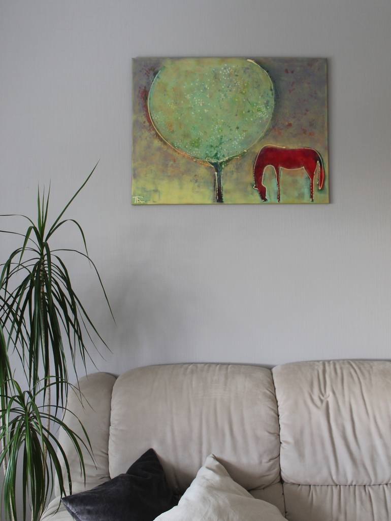 Original Abstract Nature Painting by Tatjana Auschew