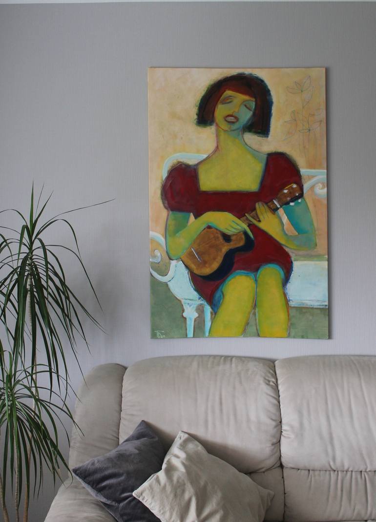 Original Figurative Women Painting by Tatjana Auschew