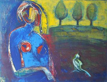 Original Expressionism Women Paintings by Tatjana Auschew