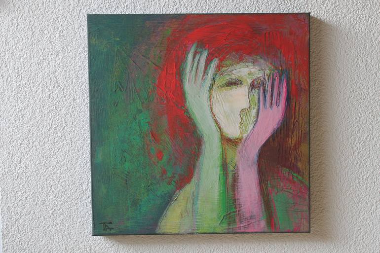 Original Expressionism Portrait Painting by Tatjana Auschew