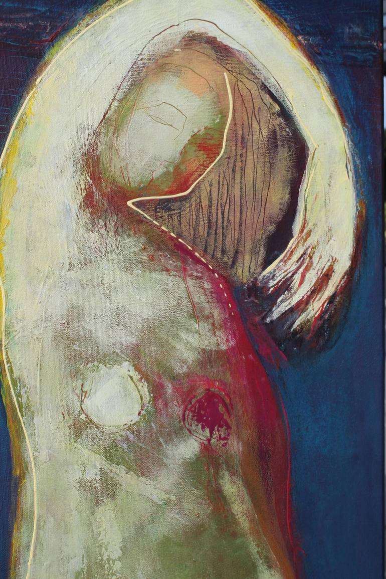 Original Abstract Expressionism Nude Painting by Tatjana Auschew