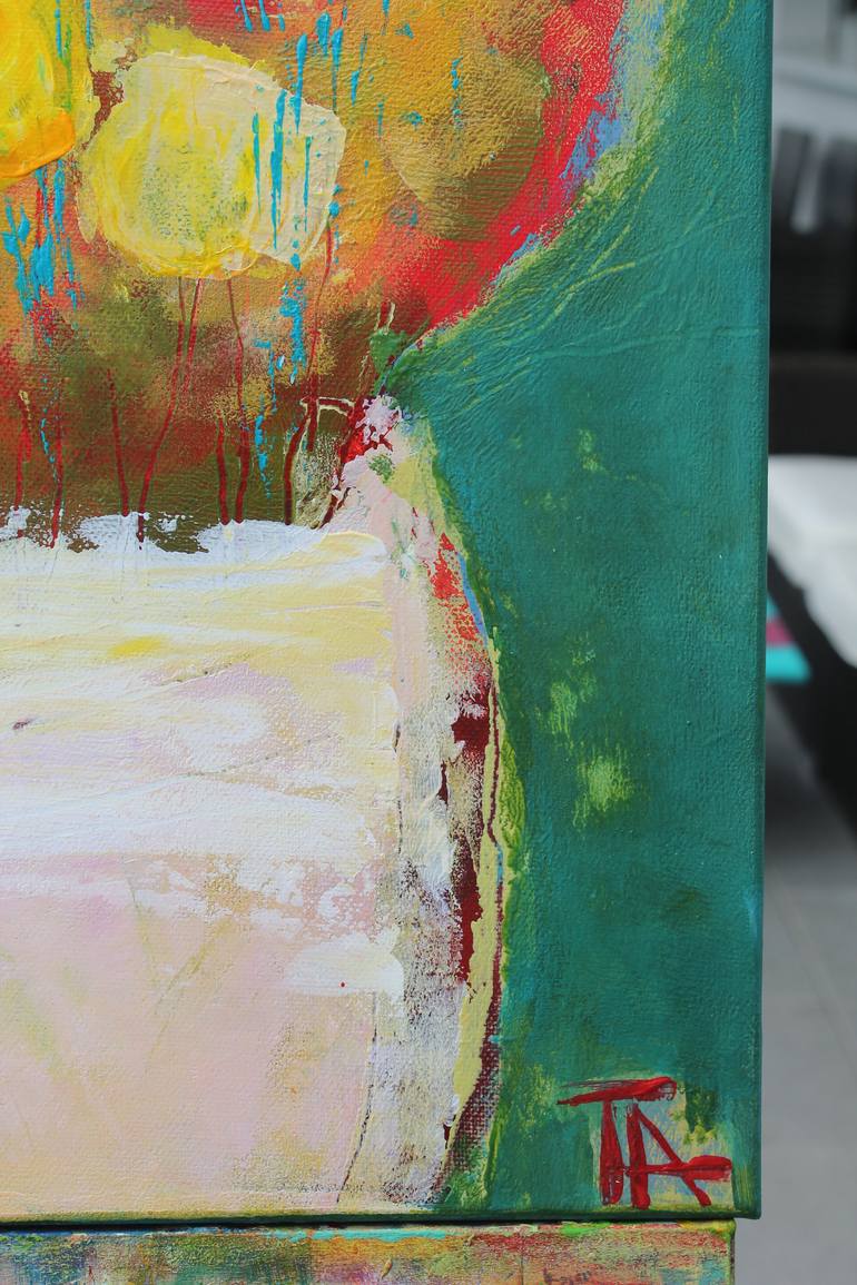 Original Expressionism Floral Painting by Tatjana Auschew