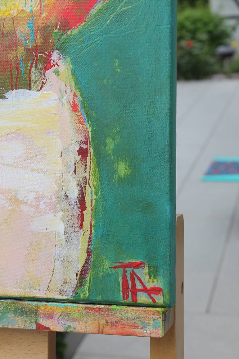 Original Expressionism Floral Painting by Tatjana Auschew