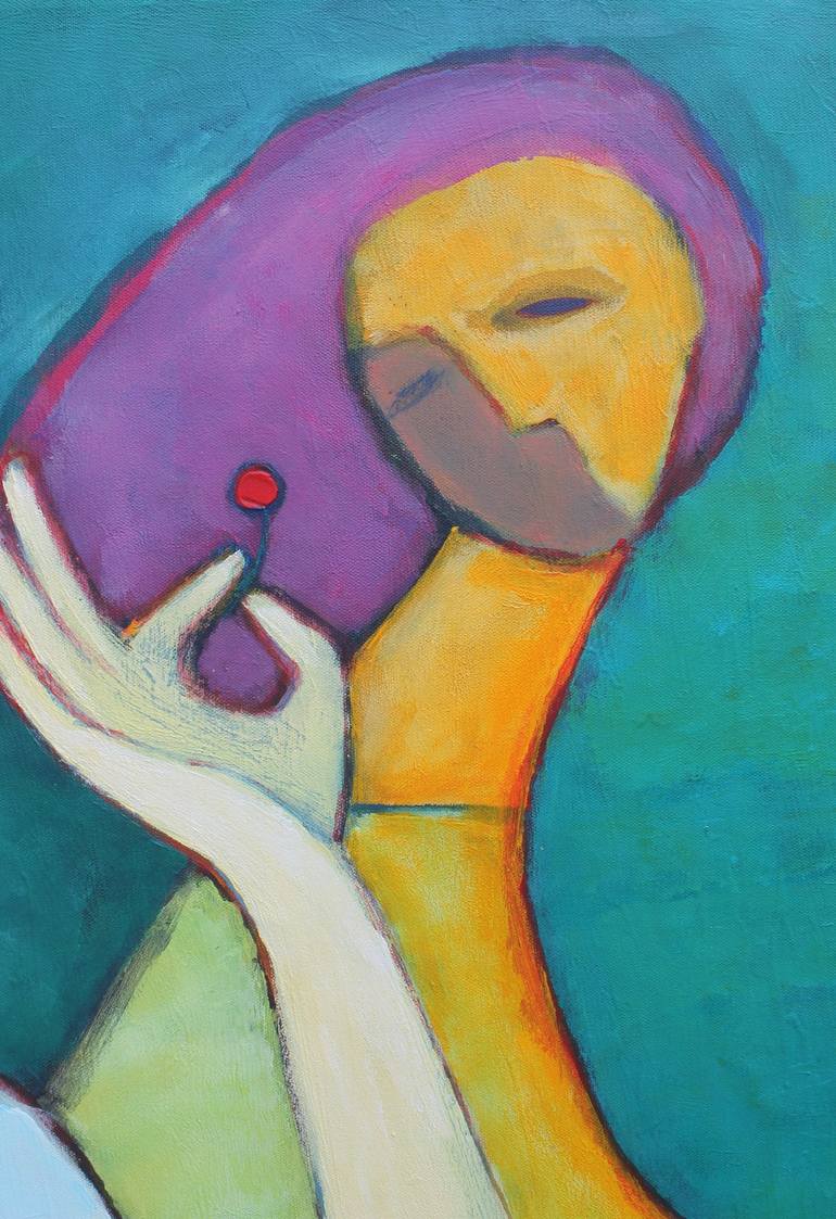 Original Expressionism Women Painting by Tatjana Auschew