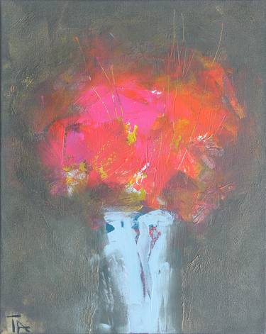Print of Abstract Expressionism Floral Paintings by Tatjana Auschew