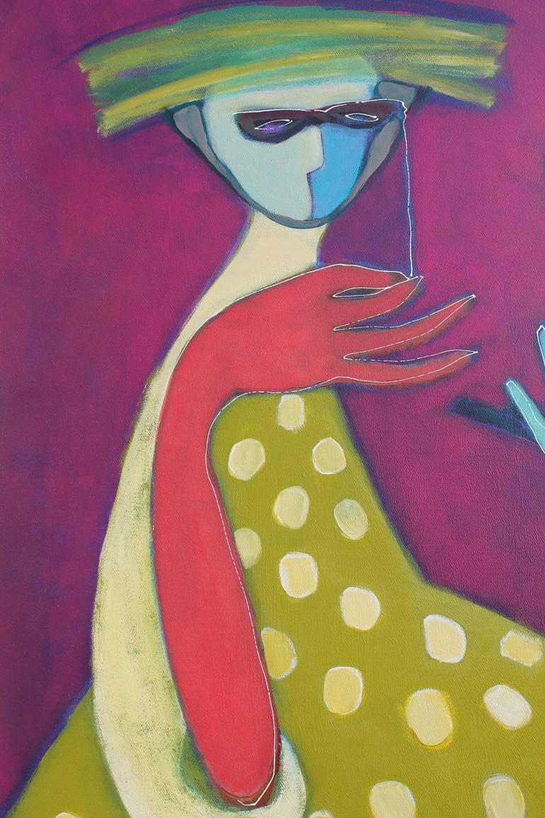 Original Expressionism Women Painting by Tatjana Auschew