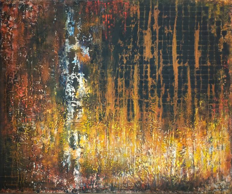 Original Abstract Painting by Vroelant Emmanuelle  Abstract Art on Canvas  Troubling time