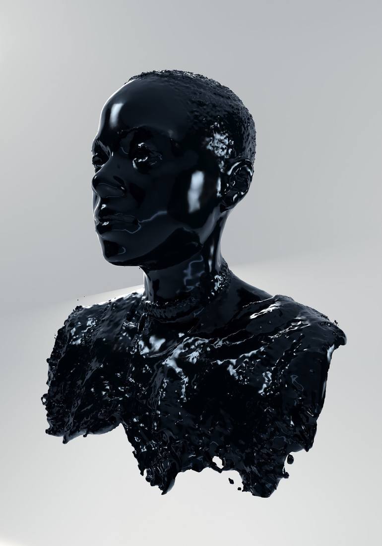 Original Art Deco Women Sculpture by Qrcky Art