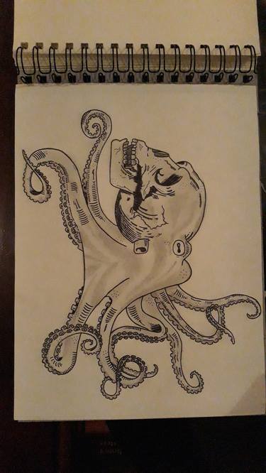 Skull octopus thumb