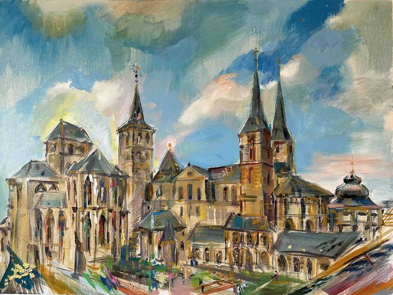 Print of Impressionism Architecture Paintings by Irina Shmeleva