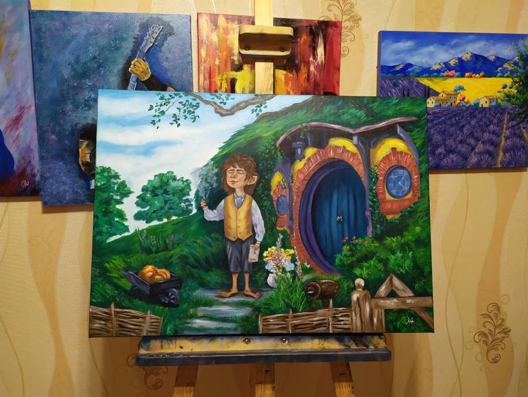 Original Impressionism Children Painting by Olha Asadulaieva