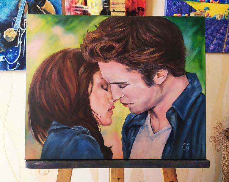 The Twilight Saga, Bella Swan and Edward Cullen Painting by