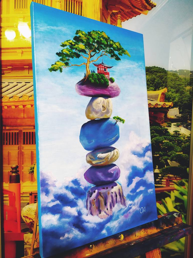 Original Impressionism Fantasy Painting by Olha Asadulaieva