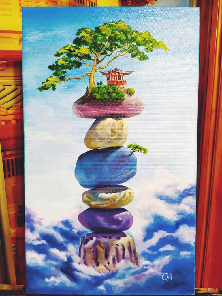 Original Impressionism Fantasy Painting by Olha Asadulaieva