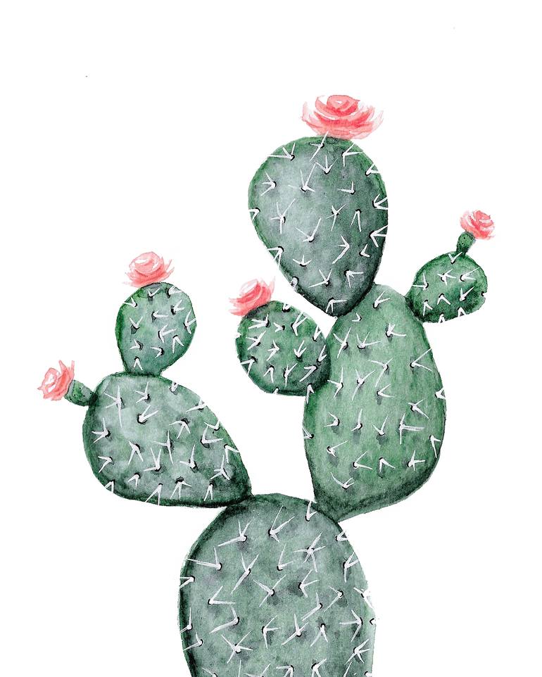 prickly pear cactus art