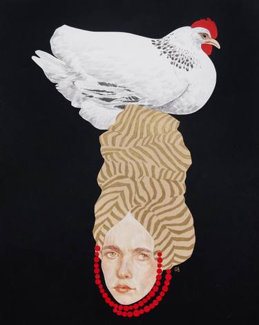 Original Folk Women Mixed Media by Asya Gladkova