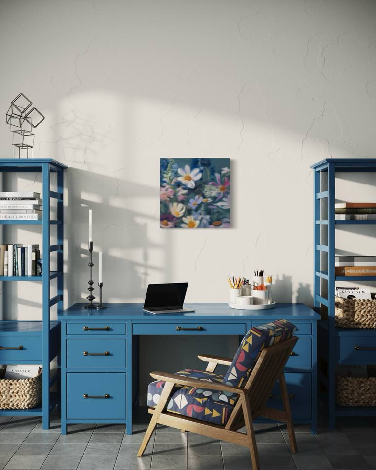 Original Abstract Floral Painting by Naska Anastasia Gladkova