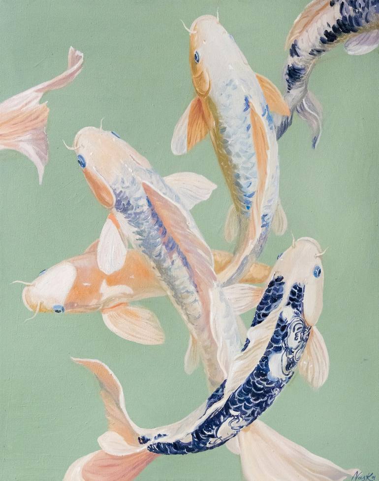 Porcelain Dreams - Fragile World Series Original  Painting by NASKA Anastasia Gladkova