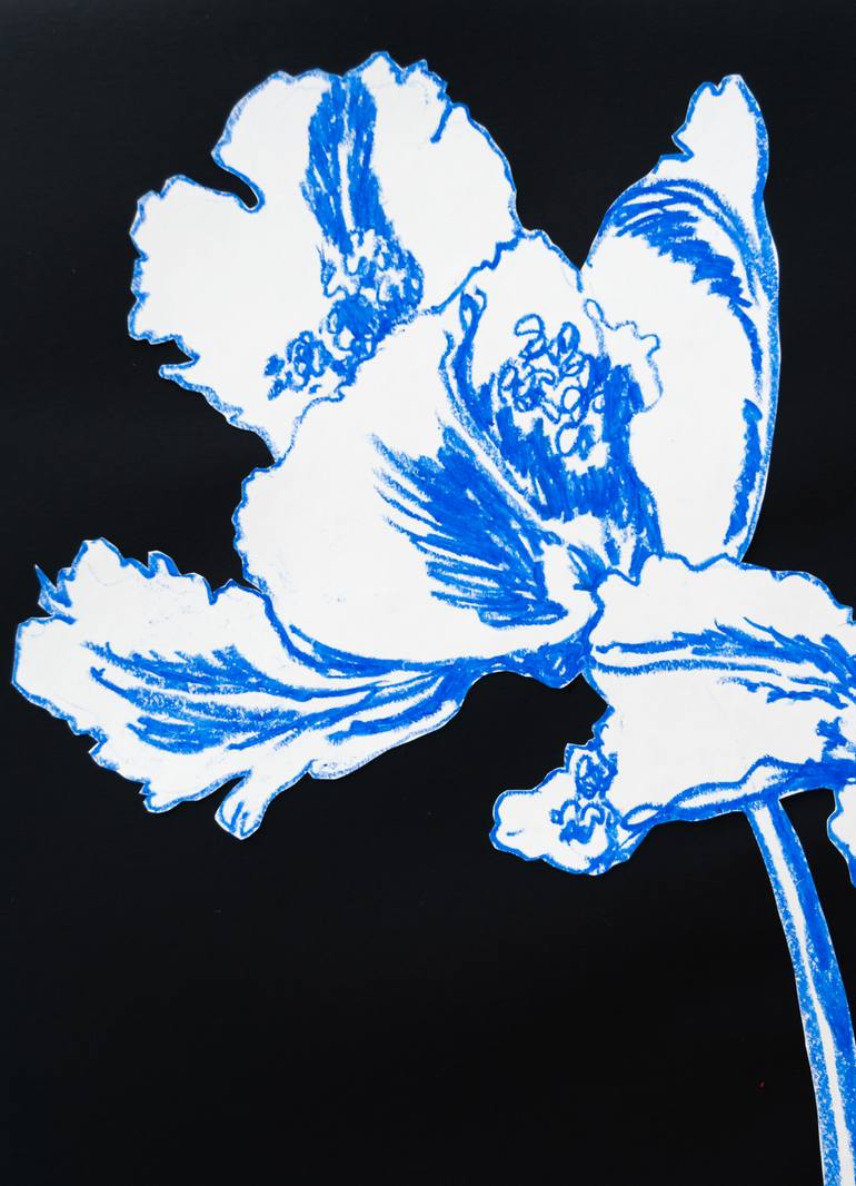 Original Contemporary Floral Drawing by Naska Anastasia Gladkova