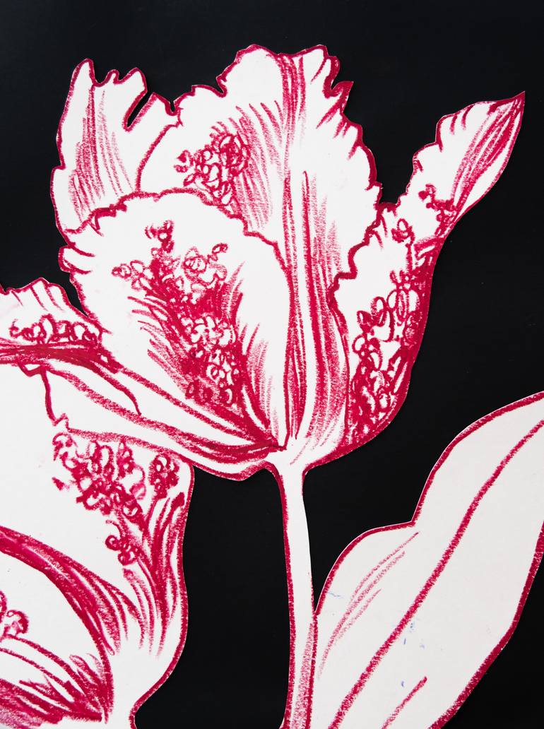 Original Conceptual Floral Drawing by Naska Anastasia Gladkova