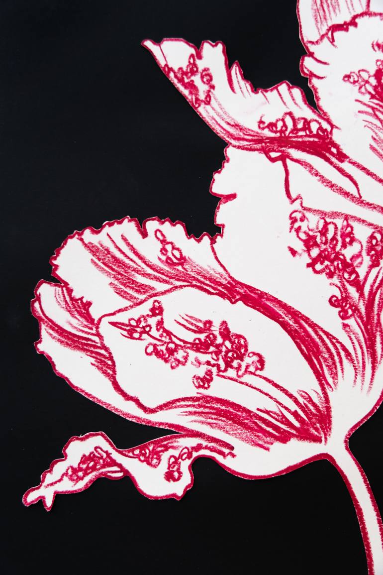 Original Conceptual Floral Drawing by Naska Anastasia Gladkova