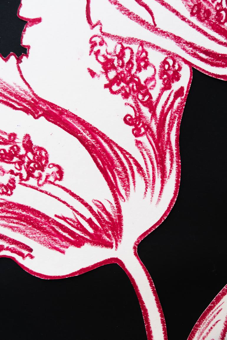 Original Conceptual Floral Drawing by Naska Anastasia Gladkova