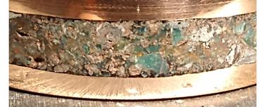 Crushed stone in copper ring thumb