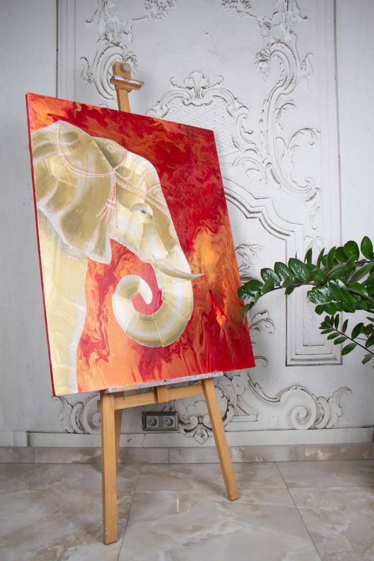 Original Conceptual Abstract Painting by Anastasia Klimacheva