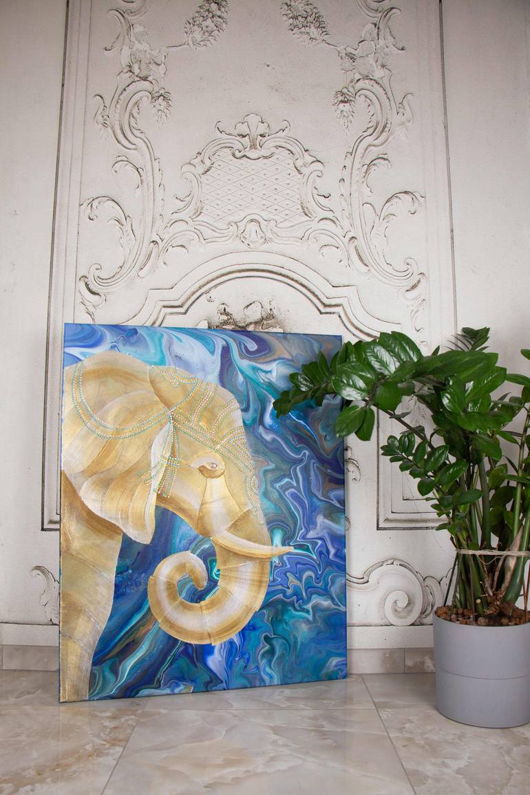 Original Abstract Animal Painting by Anastasia Klimacheva