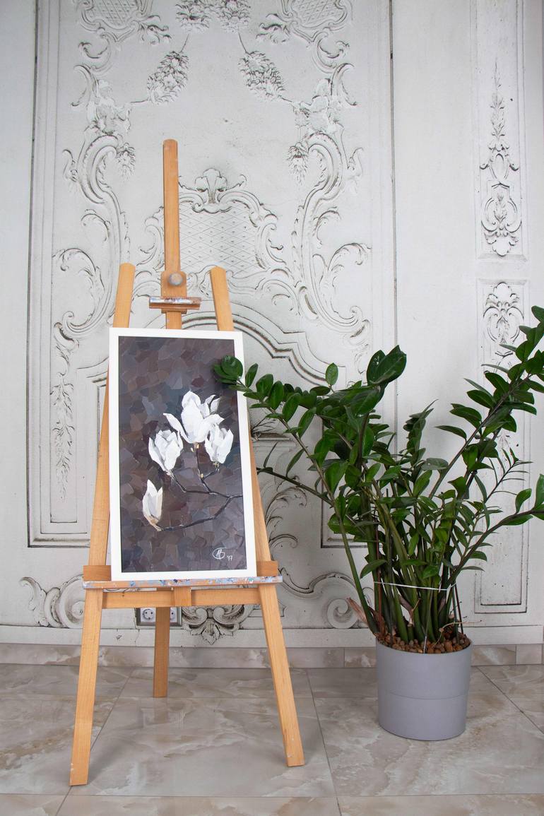 Original Abstract Floral Painting by Anastasia Klimacheva