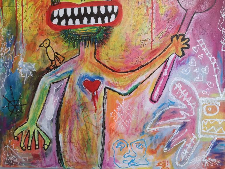 Original Abstract Expressionism Abstract Painting by Artè Abstract By Christiàna Niko