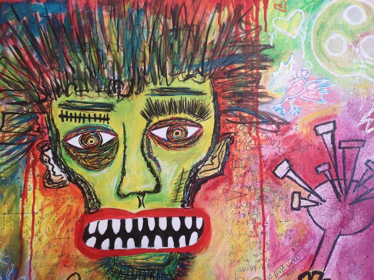 Original Abstract Expressionism Abstract Painting by Artè Abstract By Christiàna Niko