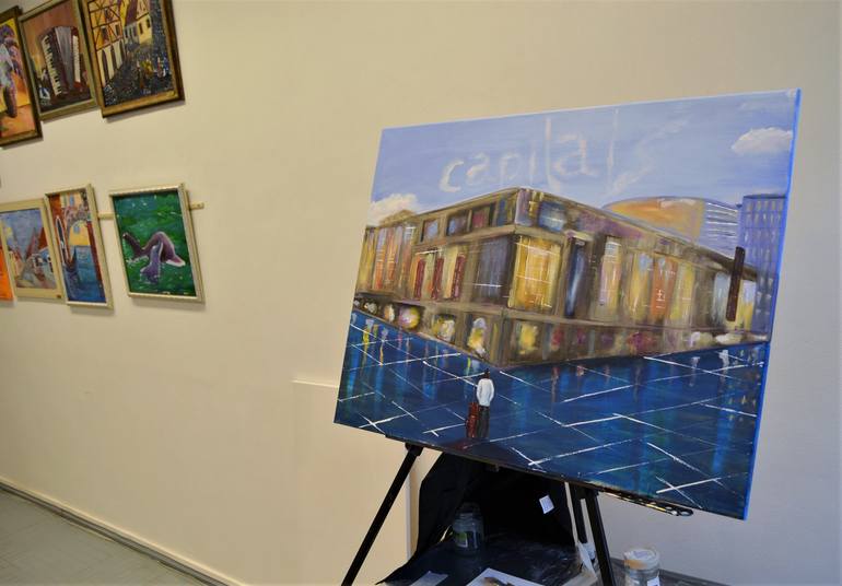Original Expressionism Sports Painting by Leonid Vengerovskiy
