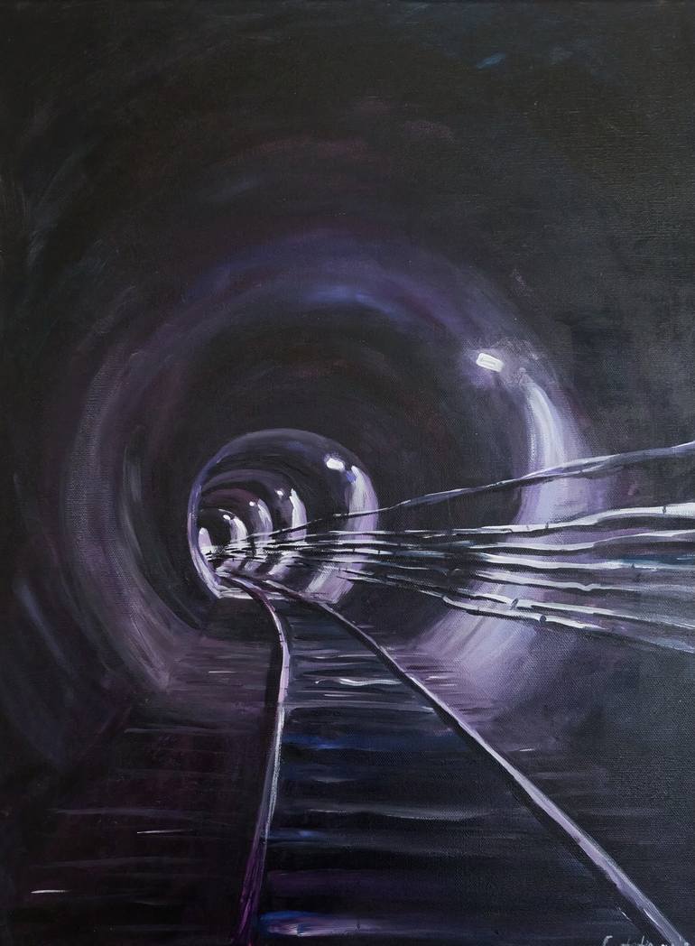 Tunnel Painting by Ekaterina Antipova | Saatchi Art