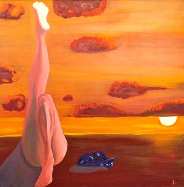 Original Surrealism Nude Paintings by Darryl Ponicsan
