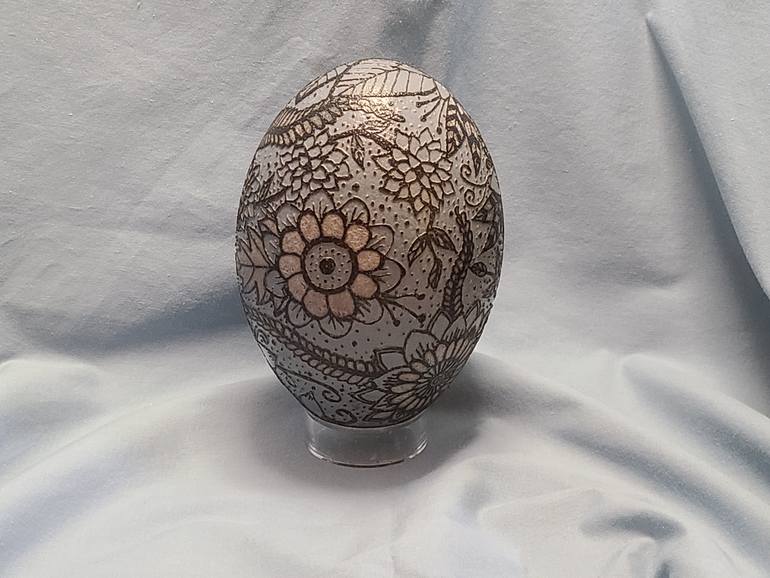 Original Abstract Expressionism Floral Sculpture by Yvonne Richard