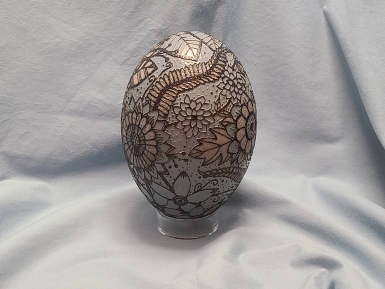 Original Abstract Expressionism Floral Sculpture by Yvonne Richard