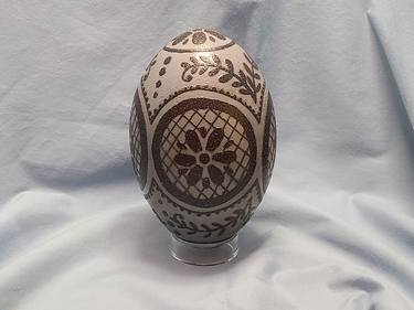 Pysanky Style Etched Emu Egg 2 thumb